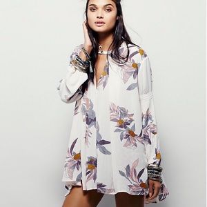 Free People oversized flowy floral tunic